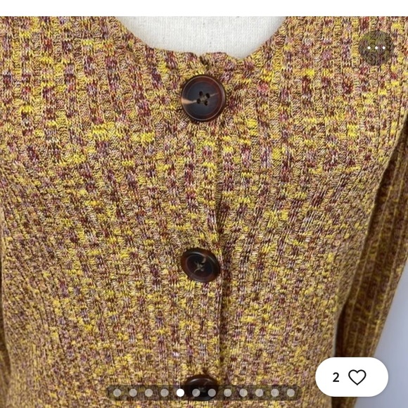 NWT Alya Sherlyn Button Down Knit Dress SZ S Multicolor Button Down Long Sleeve - Picture 9 of 15